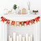 Thankful Burlap Banner Fall Autumn Maple Leaves Rustic Burlap